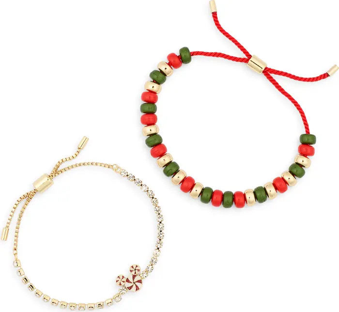 BaubleBar Peppermint Mickey Set of 2 Bracelets | Nordstromrack | Nordstrom Rack