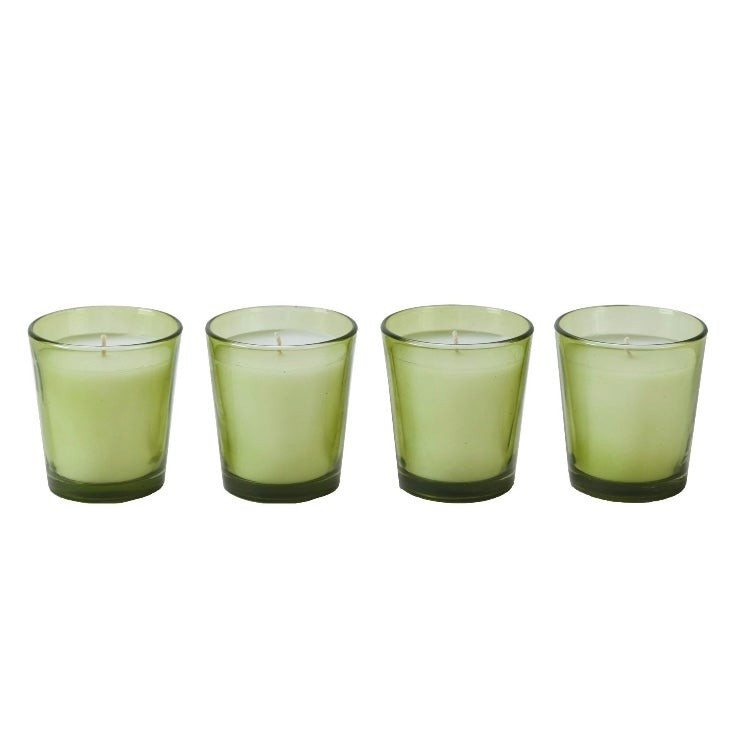 Wax Votives Green, Set of 4 | Amanda Lindroth