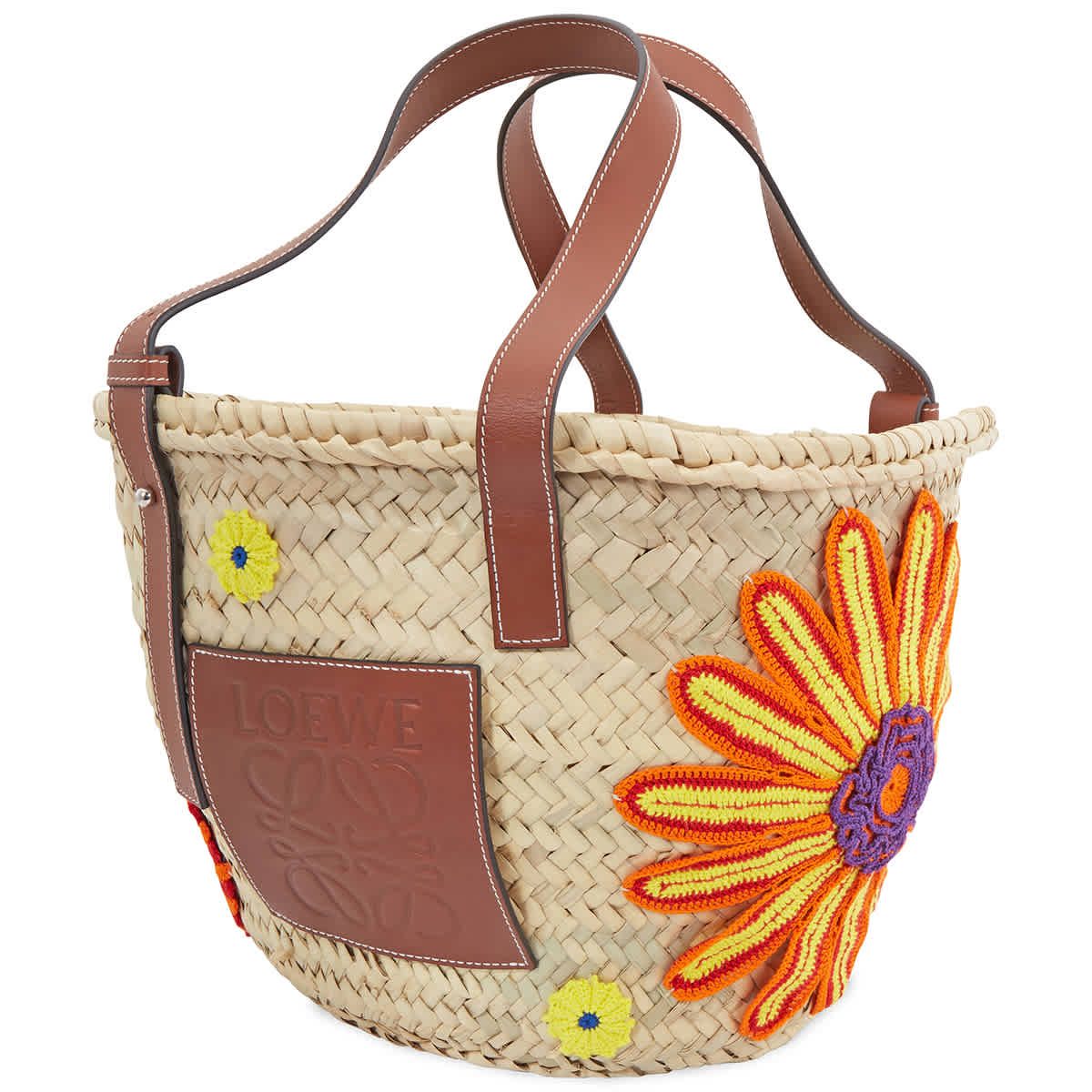 Loewe Ladies Natural/Brown Flower Basket Bag | Jomashop.com & JomaDeals.com