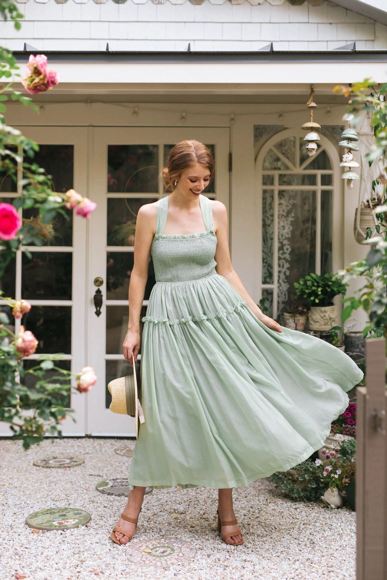 Harlow Smocked Midi Dress | Morning Lavender