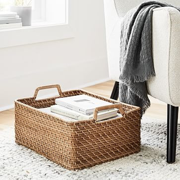 Modern Weave Rattan Baskets | West Elm (US)