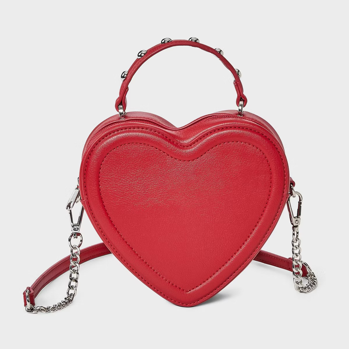 Girls' Valentine's Day Studded Heart Shaped Crossbody Bag - art class™ Red | Target