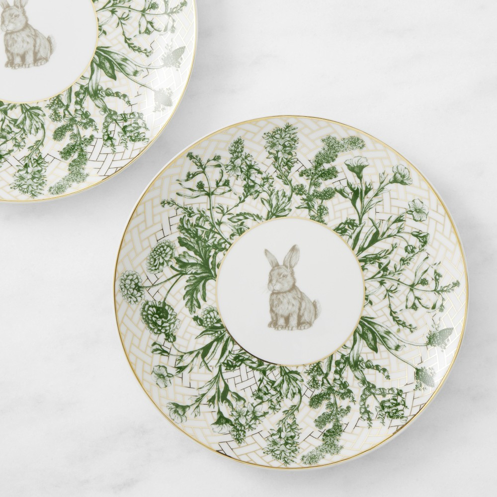 Garden Lattice Bunny Salad Plates | Williams-Sonoma