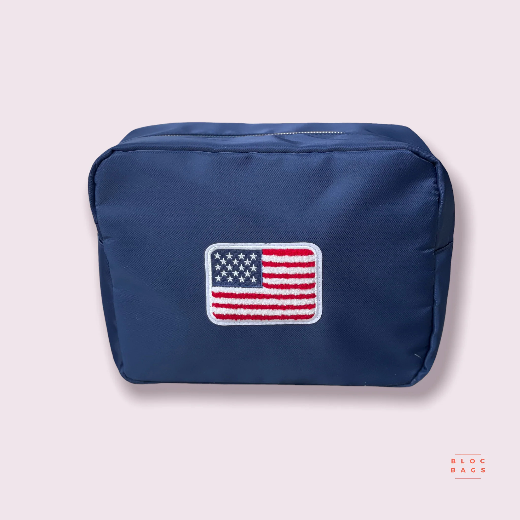 Navy Flag XL Cosmetic Bag | bloc bags