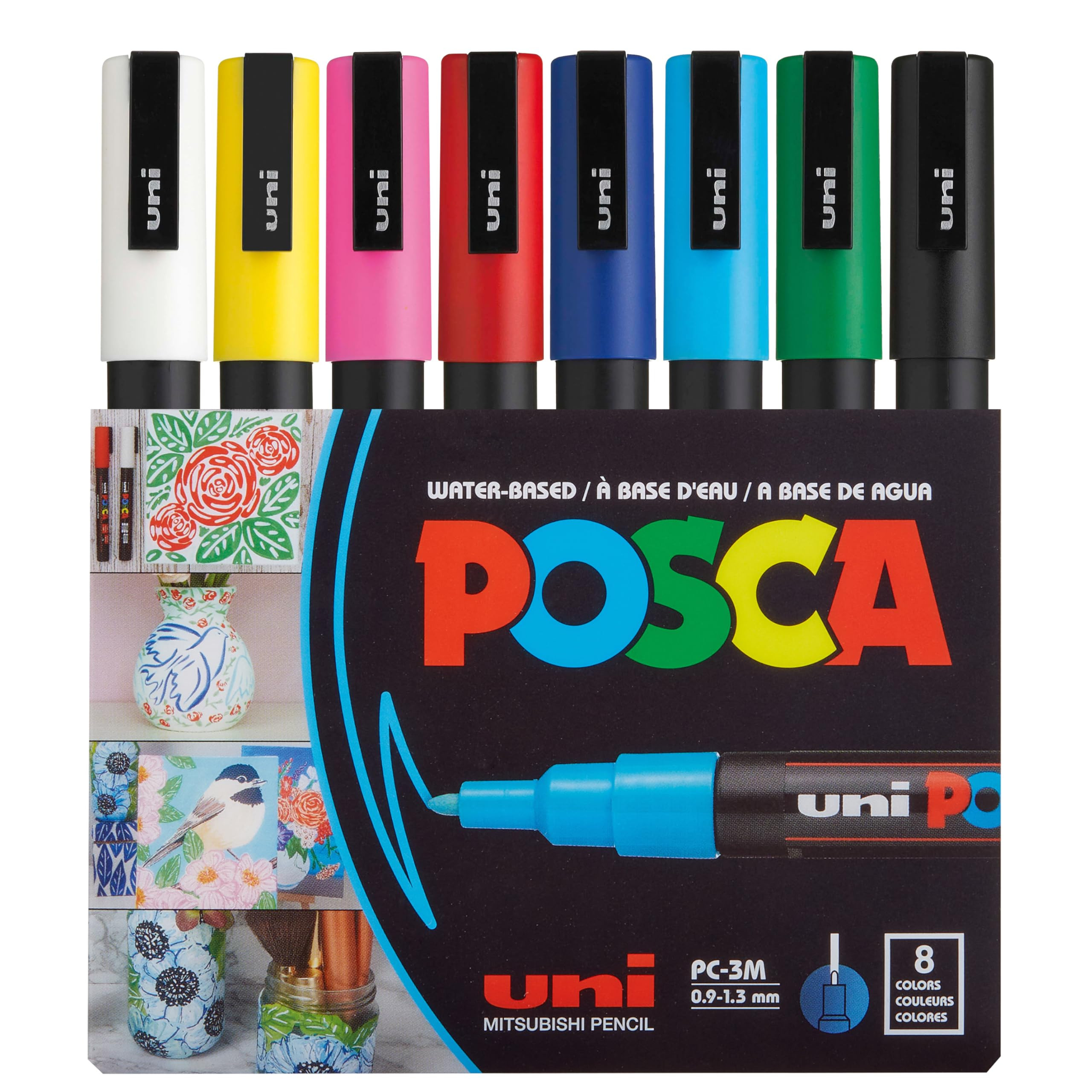 8 Paint Markers, 3M Fine Posca Markers with Reversible Tips, Acrylic Paint Pens for Art Supplies,... | Amazon (US)