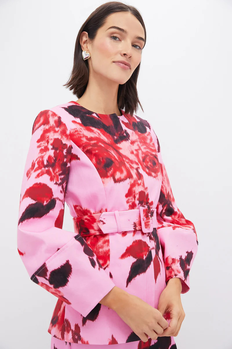 Cerise Blossom Long Sleeve Rhoda Tunic Top | Tuckernuck (US)
