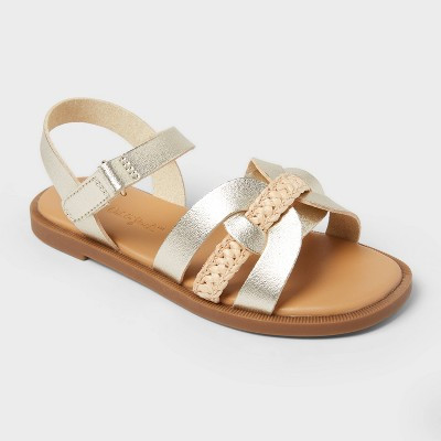 Toddler Suki Woven Sandals - Cat & Jack™ Gold 9T | Target