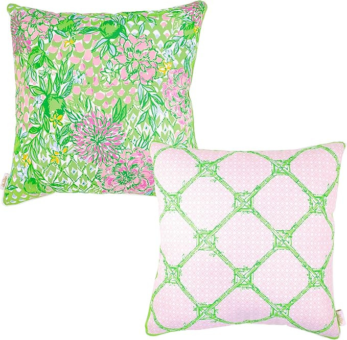 Lilly Pulitzer 20" Square Decorative Throw Pillow for Indoor and Outdoor, Throw Pillow for Couch ... | Amazon (US)