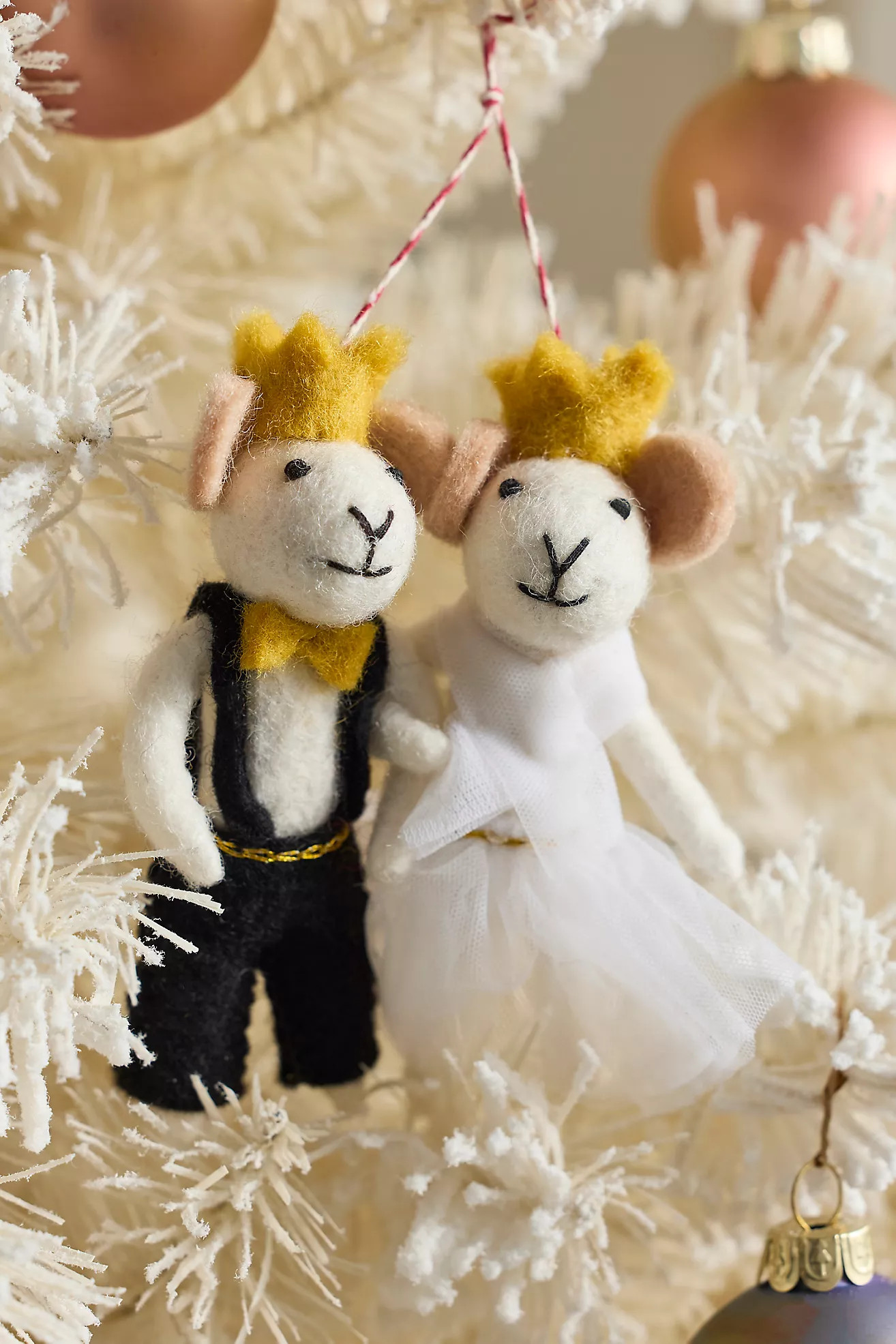 Just Married Mice Felt Critters, Set of 2 | Anthropologie (US)