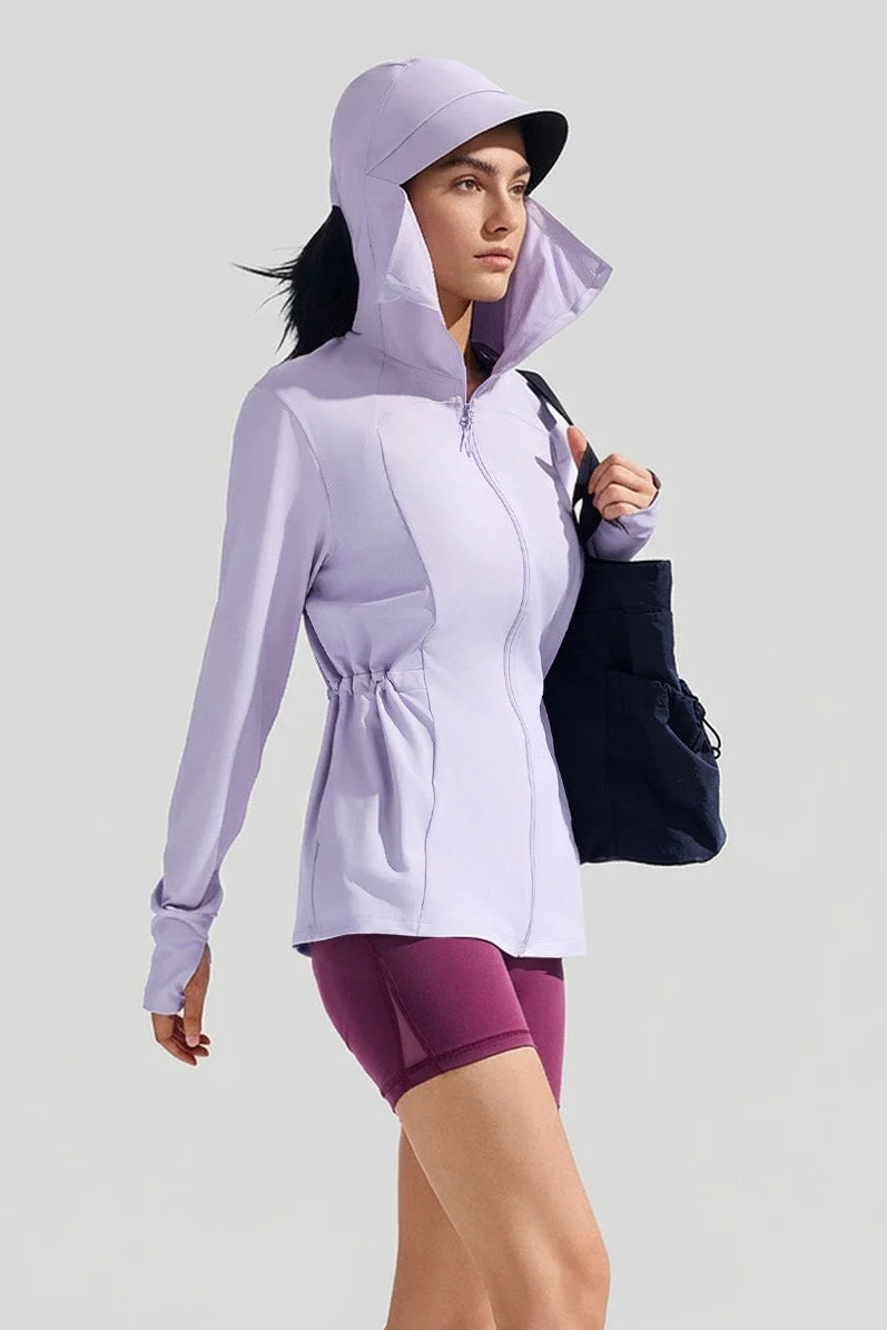 Women's Cinched Waist Sun Protection Jacket UPF 200+ AL009 | Beneunder US