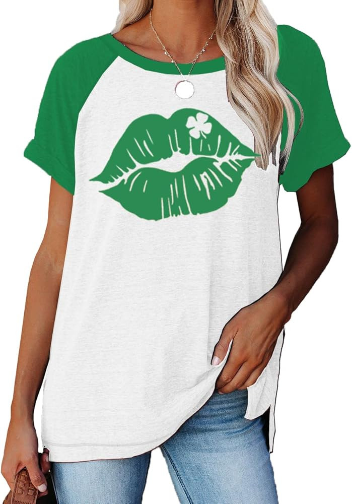 Deerose Womens St Patricks Day Shirt Short Sleeve Raglan Summer Tops | Amazon (US)