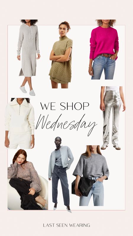 We Shop Wednesday #fleecesweater#leatherpants
