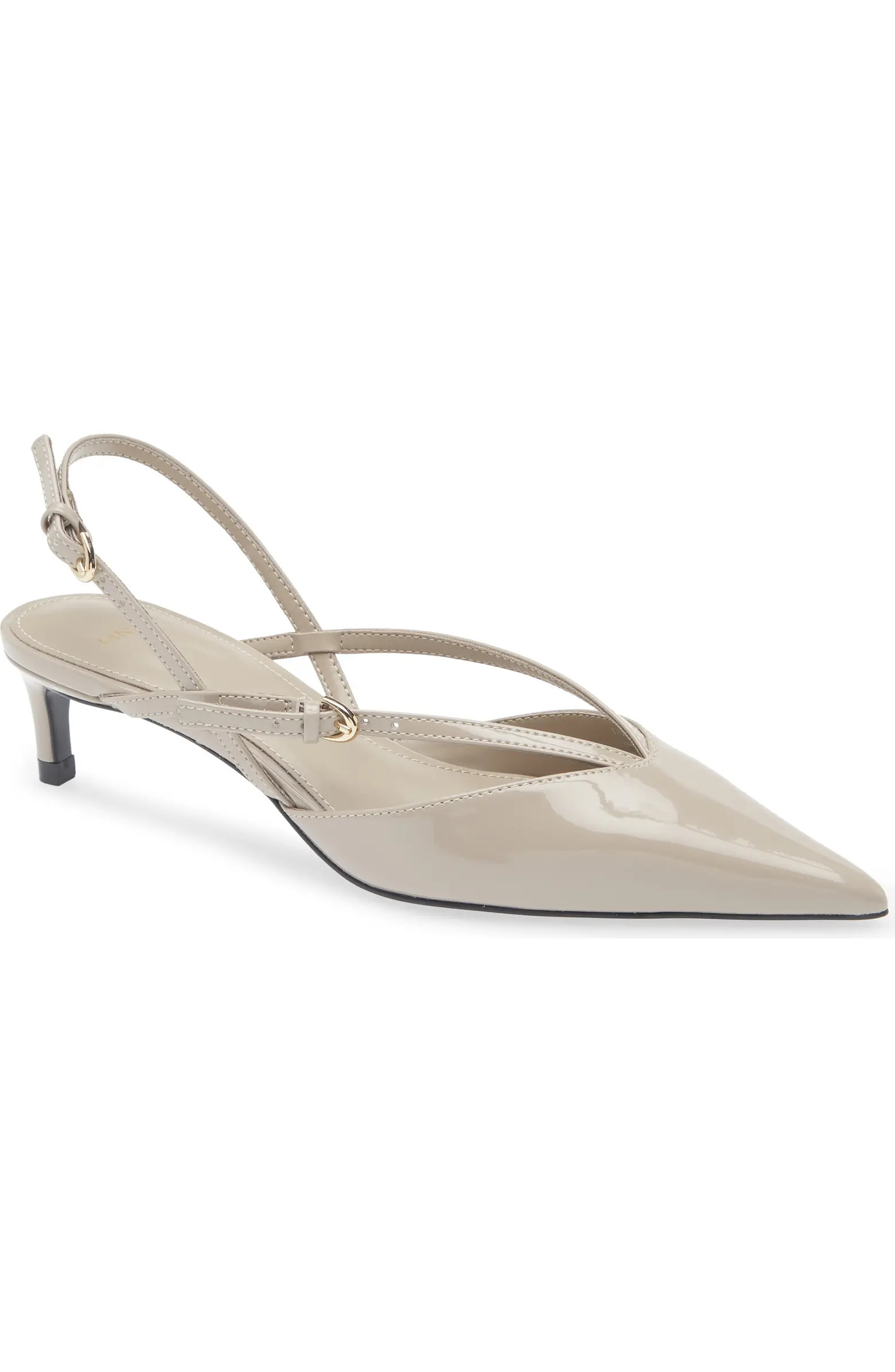 Infinity Slingback Pointed Toe Kitten Heel Pump (Women) | Nordstrom