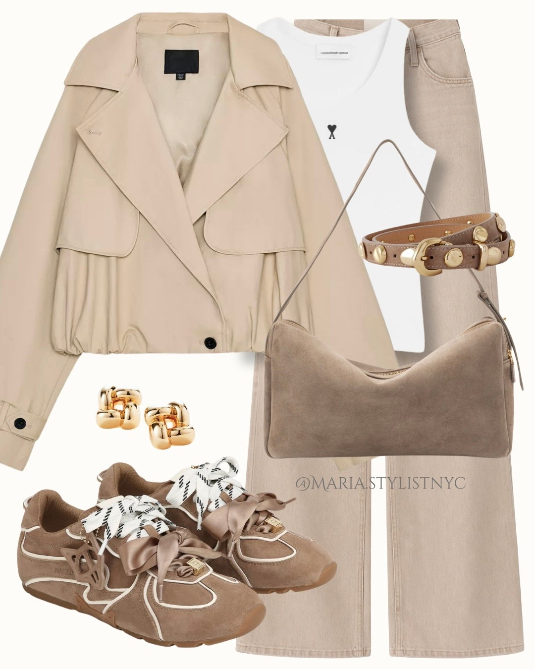 Soft tones + statement sneakers 👟 

#LTKSeasonal #LTKootd #LTKgrwm