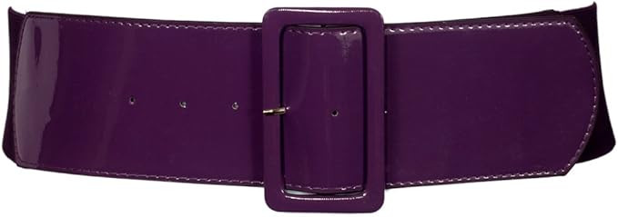 eVogues Women's Wide Patent Leather Buckle High Waist Fashion Belt | Amazon (US)