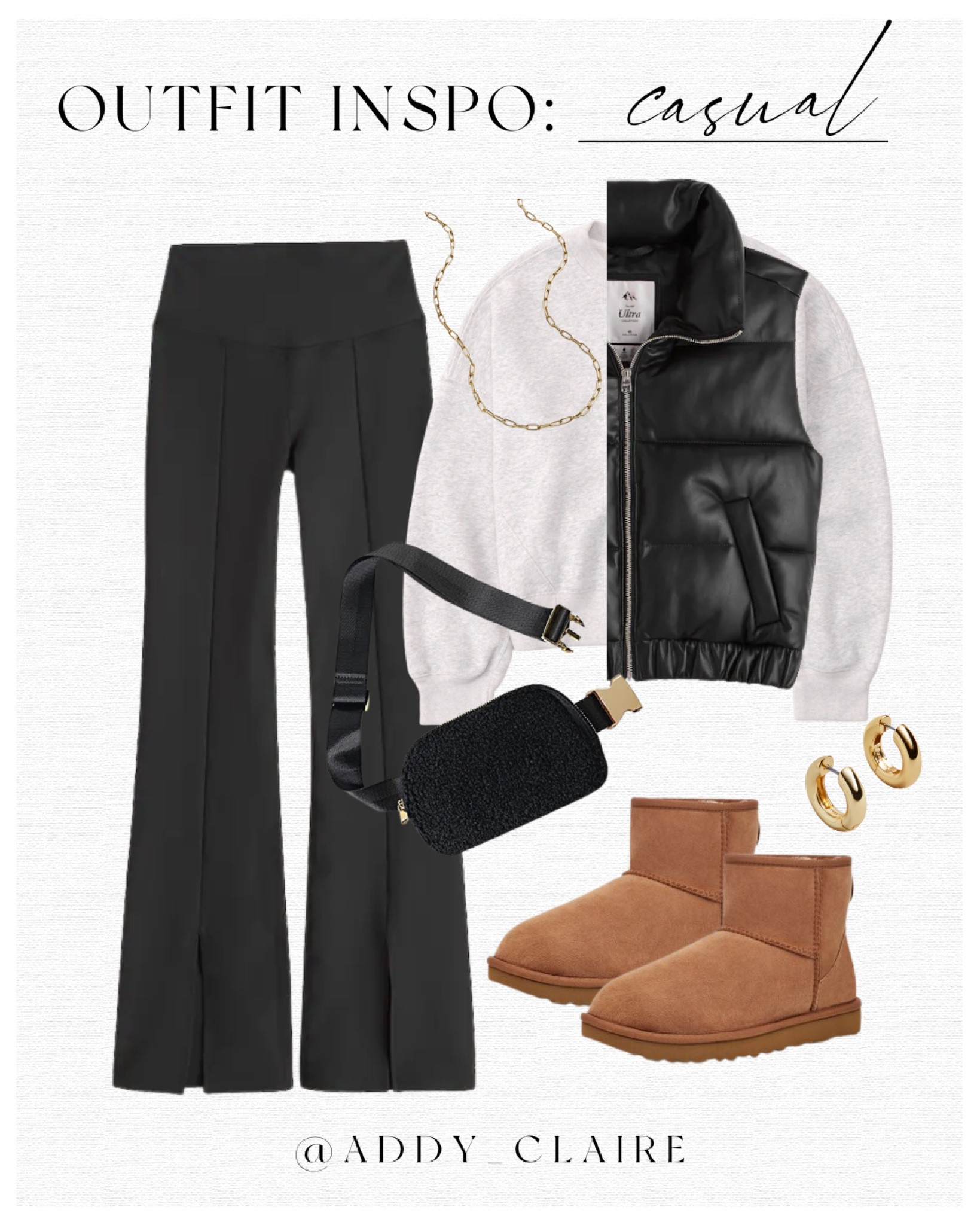 OOTD: Casual outfit ft. black puffer🖤
 
Mini Uggs outfit ft. sherpa fanny pack, flare leggings, and black puffer vest
 
fall outfits 2022 autumn fits autumn outfit insp outfit ideas outfits outfit outfit inspiration outfits fashion outfits fall outfits for fall outfit winter autumn outfit autumn outfits autumn outfit ideas autumn fashion autumn aesthetic cozy autumn aesthetic clothes autumn style autumn fashion outfitsfall outfit ideas | fall outfit inspiration | fall fashion | fall street style

#LTKCyberweek #LTKHoliday #LTKsalealert