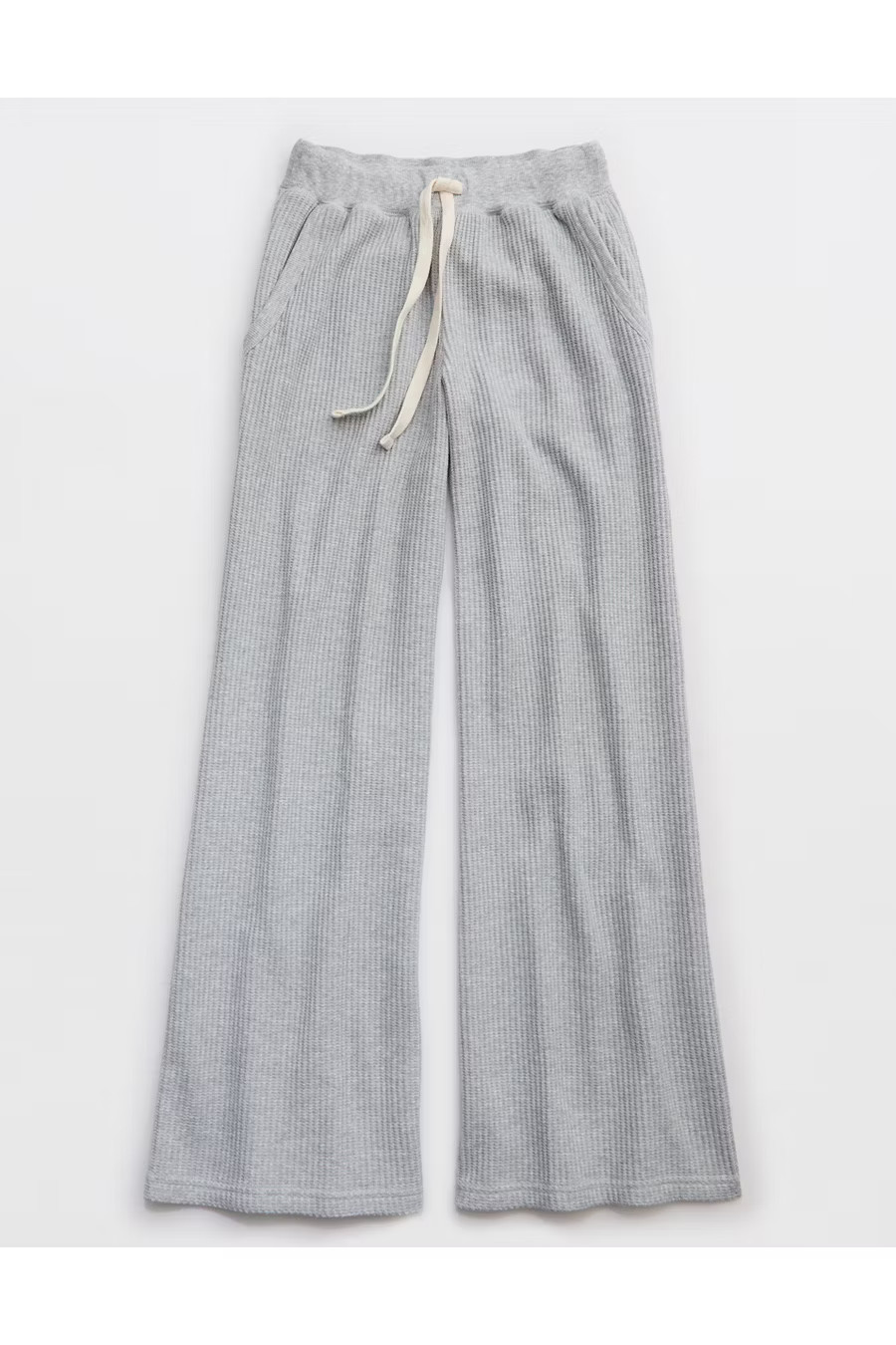 Aerie Waffle Trouser Women's Medium Heather Gray XS | Aerie
