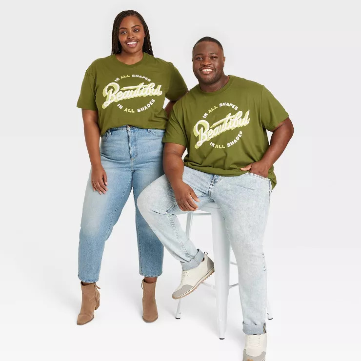 Black History Month Adult Beautiful In Every Shade Short Sleeve T-Shirt - Olive Green | Target