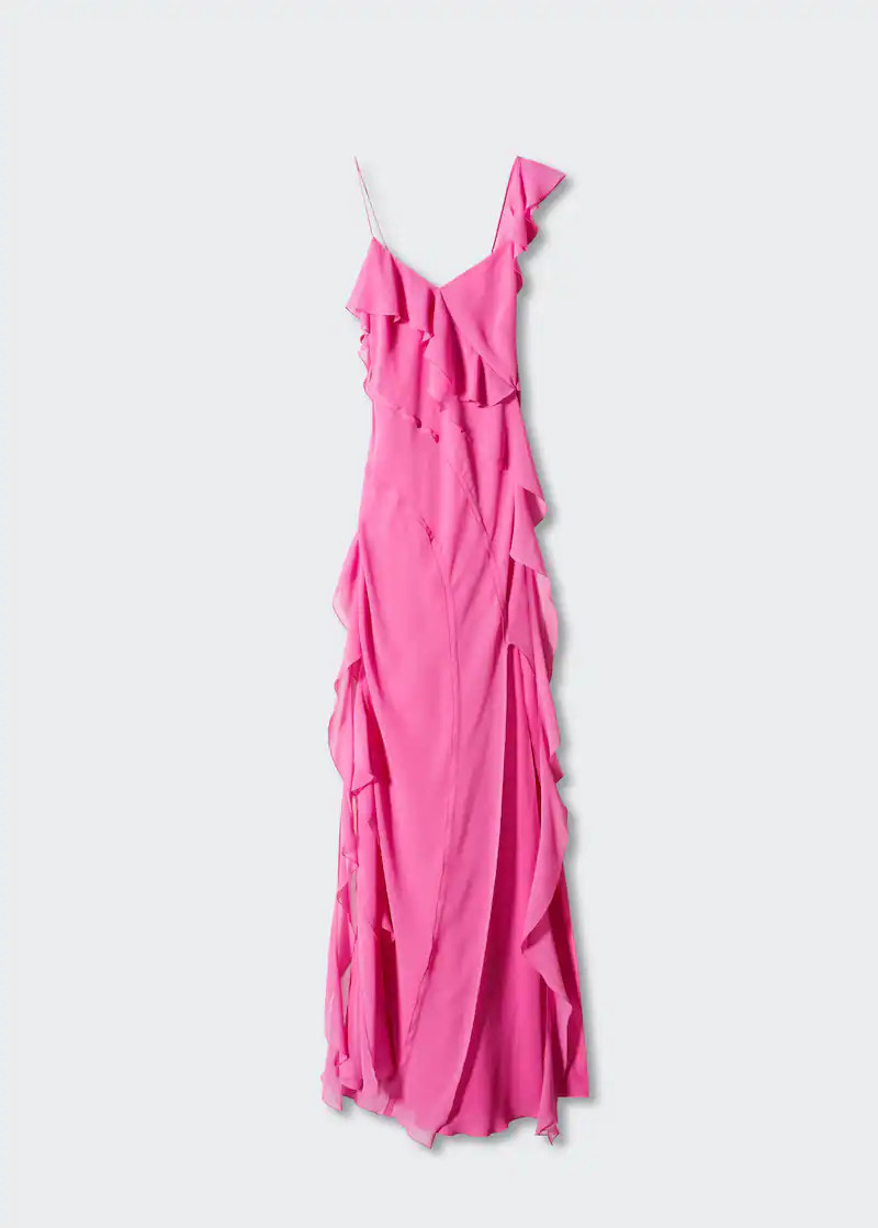 Ruffles slit dress | MANGO (US)