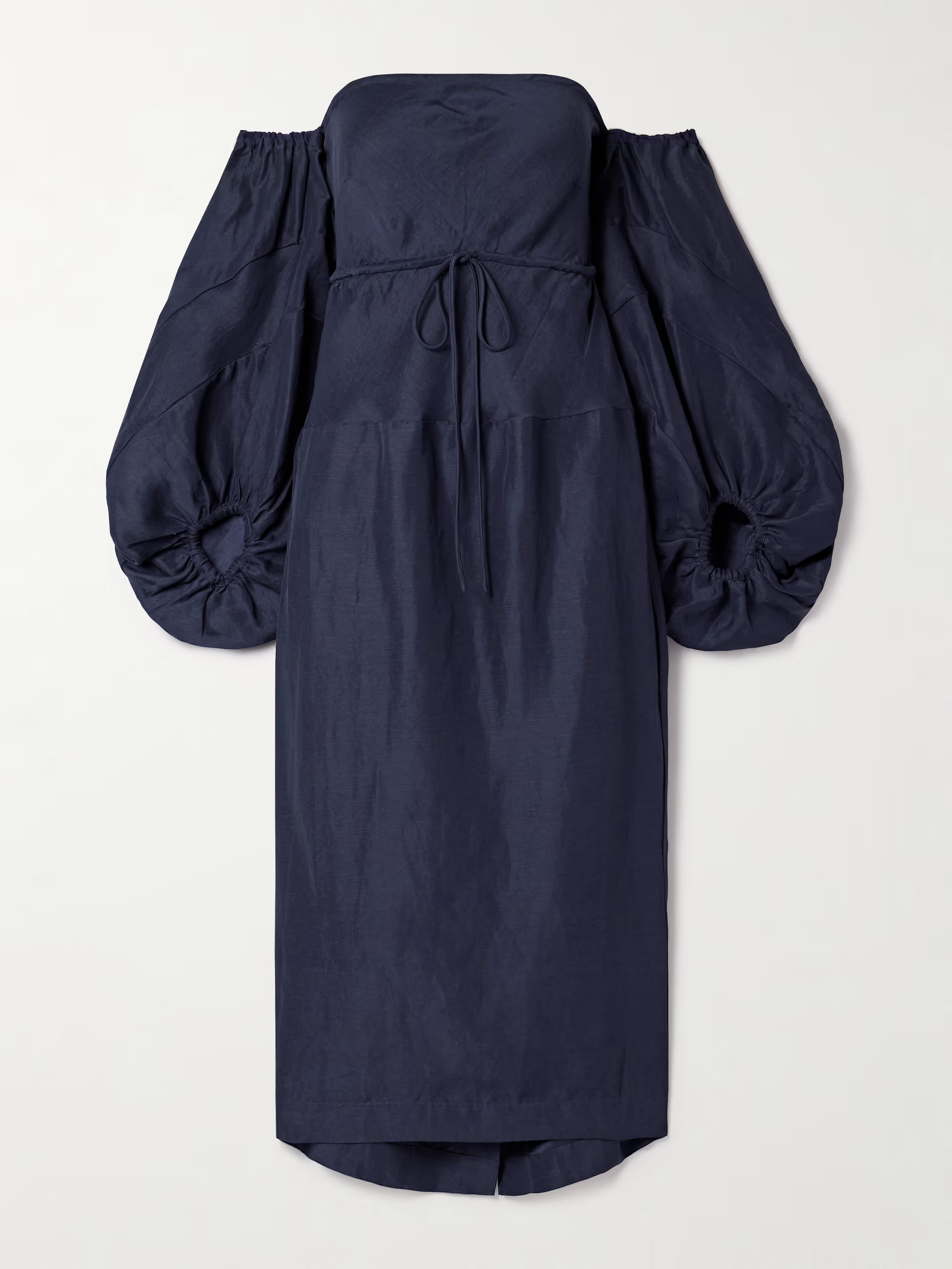 Off-the-shoulder taffeta midi dress | NET-A-PORTER (UK & EU)