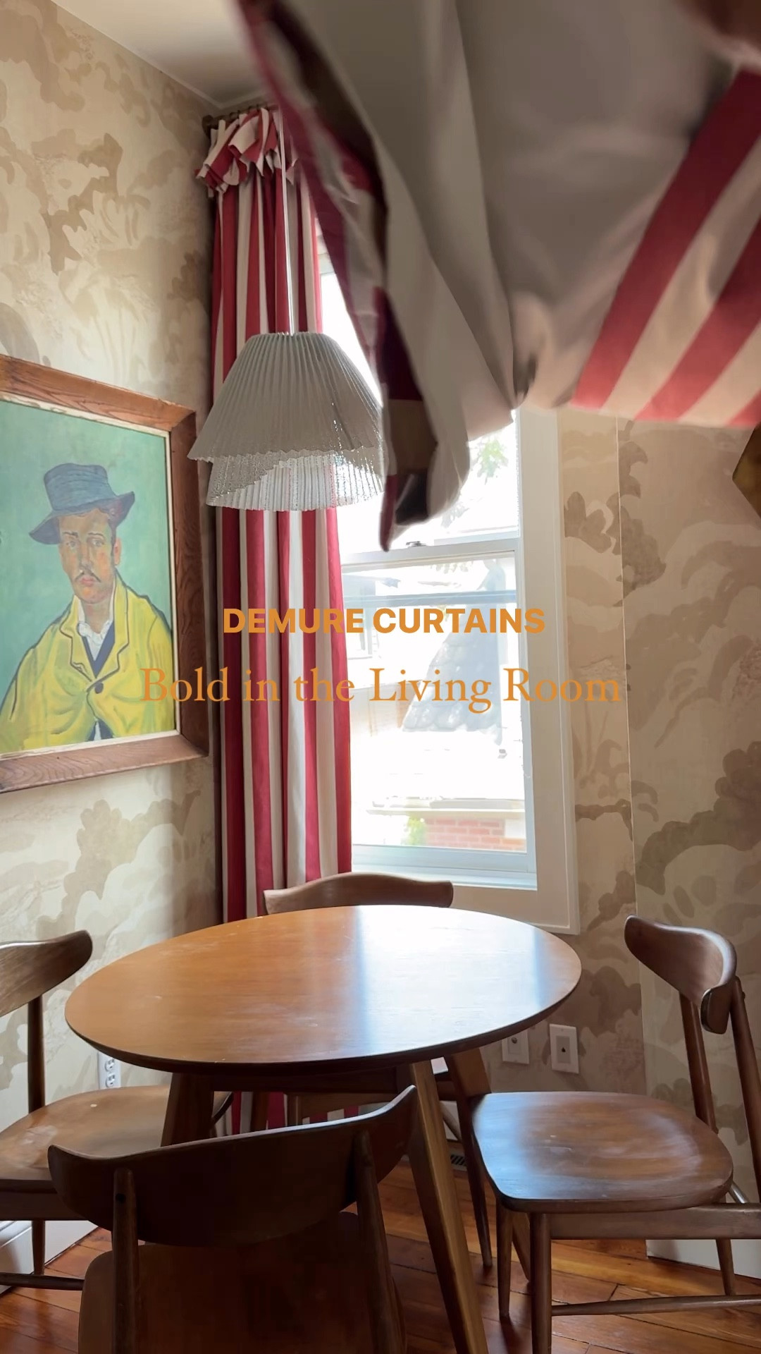 Red striped curtains, red velvet curtains, maximalist curtains. Blackout curtains. Brass curtain rods.

#LTKHome #LTKFindsUnder100