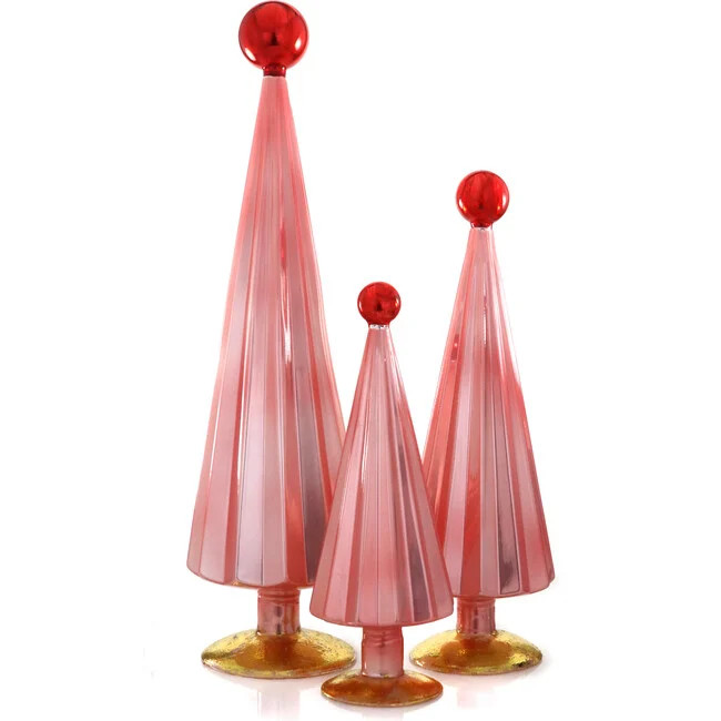 Cody Foster | Pleated Tree, Pink Red Set of 3 | Maisonette | Maisonette