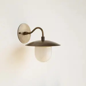 Solid Brass Wall Sconce  light with brass shade-Minimal Sconce Light- UL Listed,  No. LM2 No.0010 | Etsy (US)