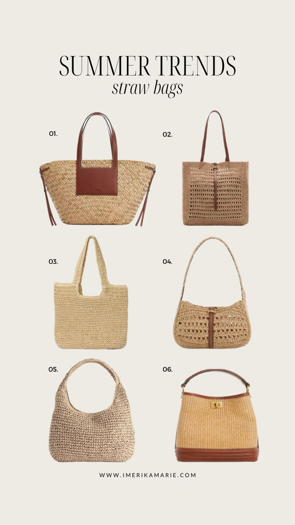Summer fashion trends: Straw bags

Straw tote bag, straw bag, summer bag, straw shoulder bag, straw shoulder purse, summer purse, vacation purse, vacation bag, tote bag, Mango straw bag

#LTKItBag #LTKTravel #LTKFindsUnder100