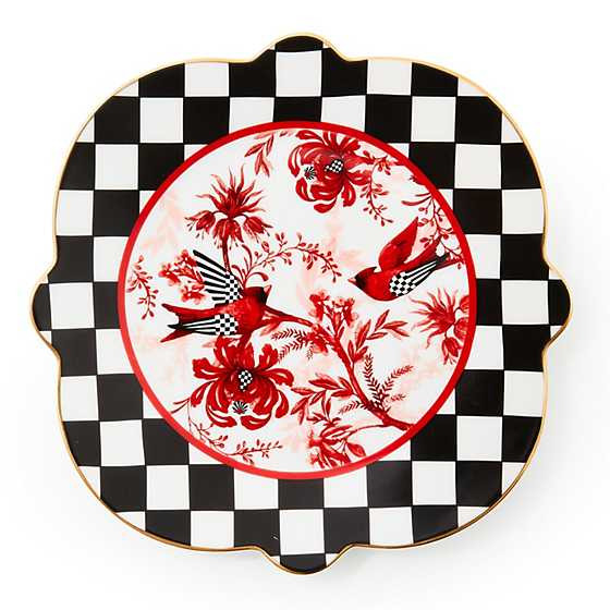 Cardinal Toile Salad Plate | MacKenzie-Childs