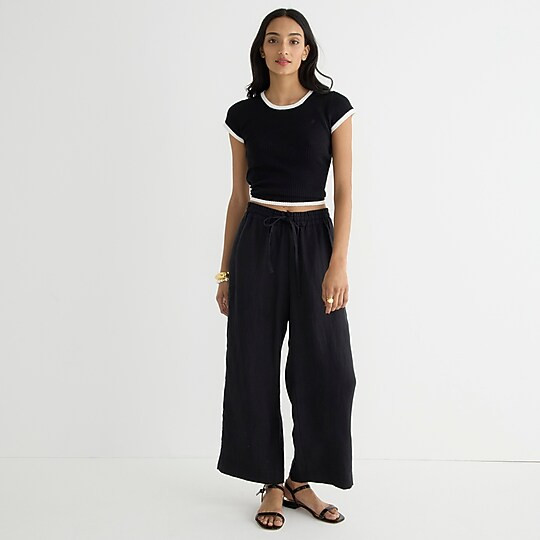 Wide-leg seaside pant in linen | J. Crew US