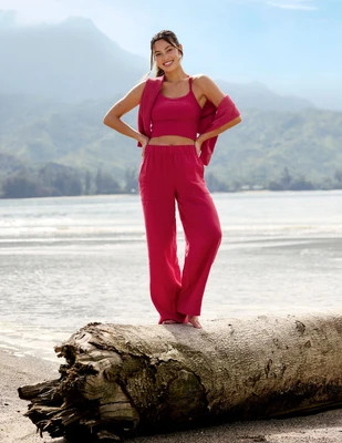 SoftWash Linen Easy Wide Leg Pant 29" | Beyond Yoga