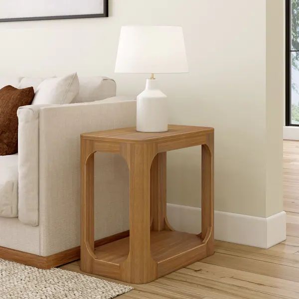 Plank and Beam Forma Rectangular Side Table - 25" - Pecan | Bed Bath & Beyond