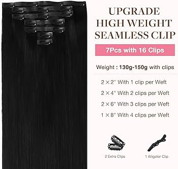 GOO GOO Clip in Hair Extensions Real Human Hair, Remy Human Hair Extensions Clip ins for Women, N... | Amazon (US)