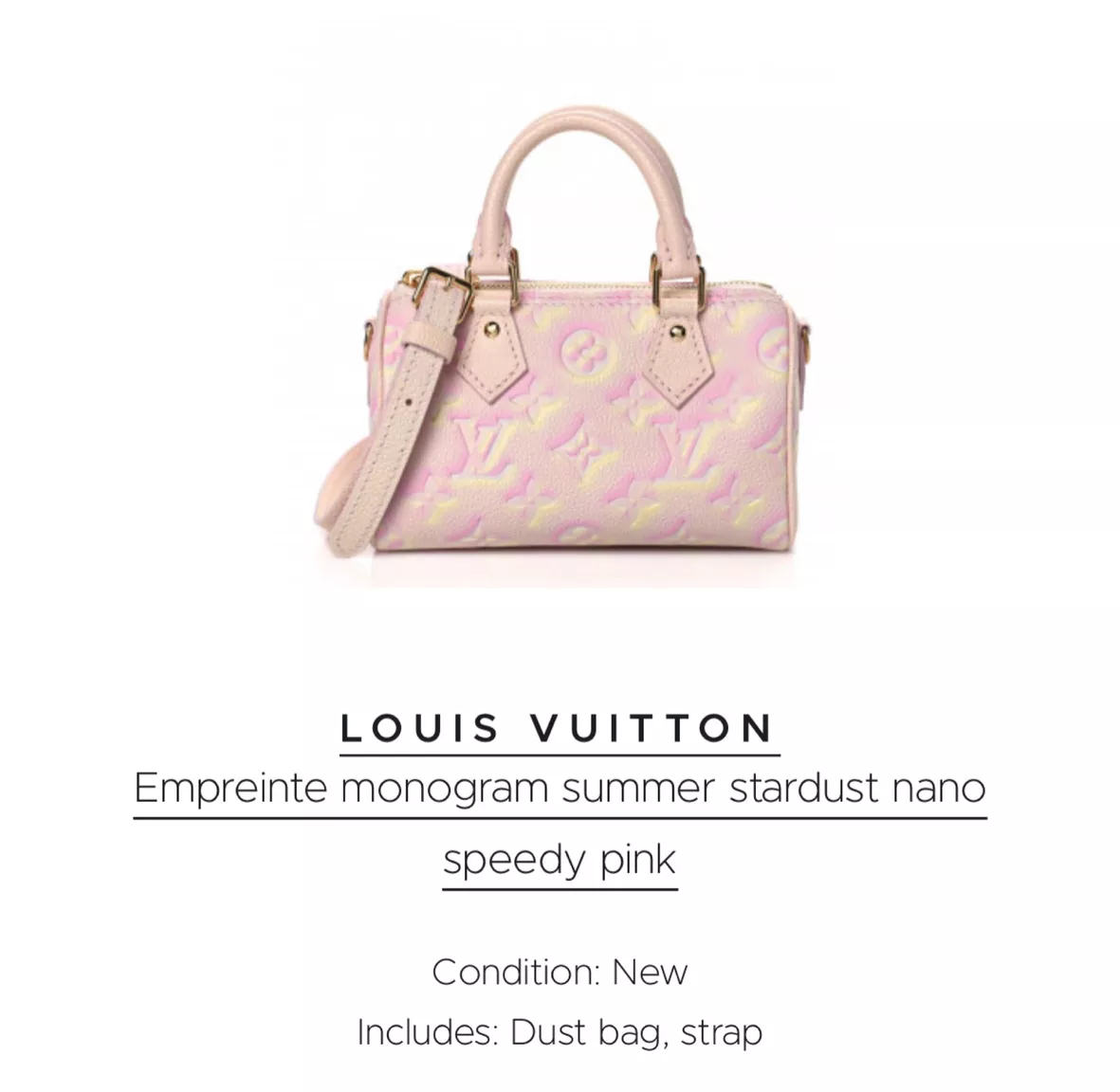 Louis Vuitton Empreinte Monogram Summer Stardust Speedy
