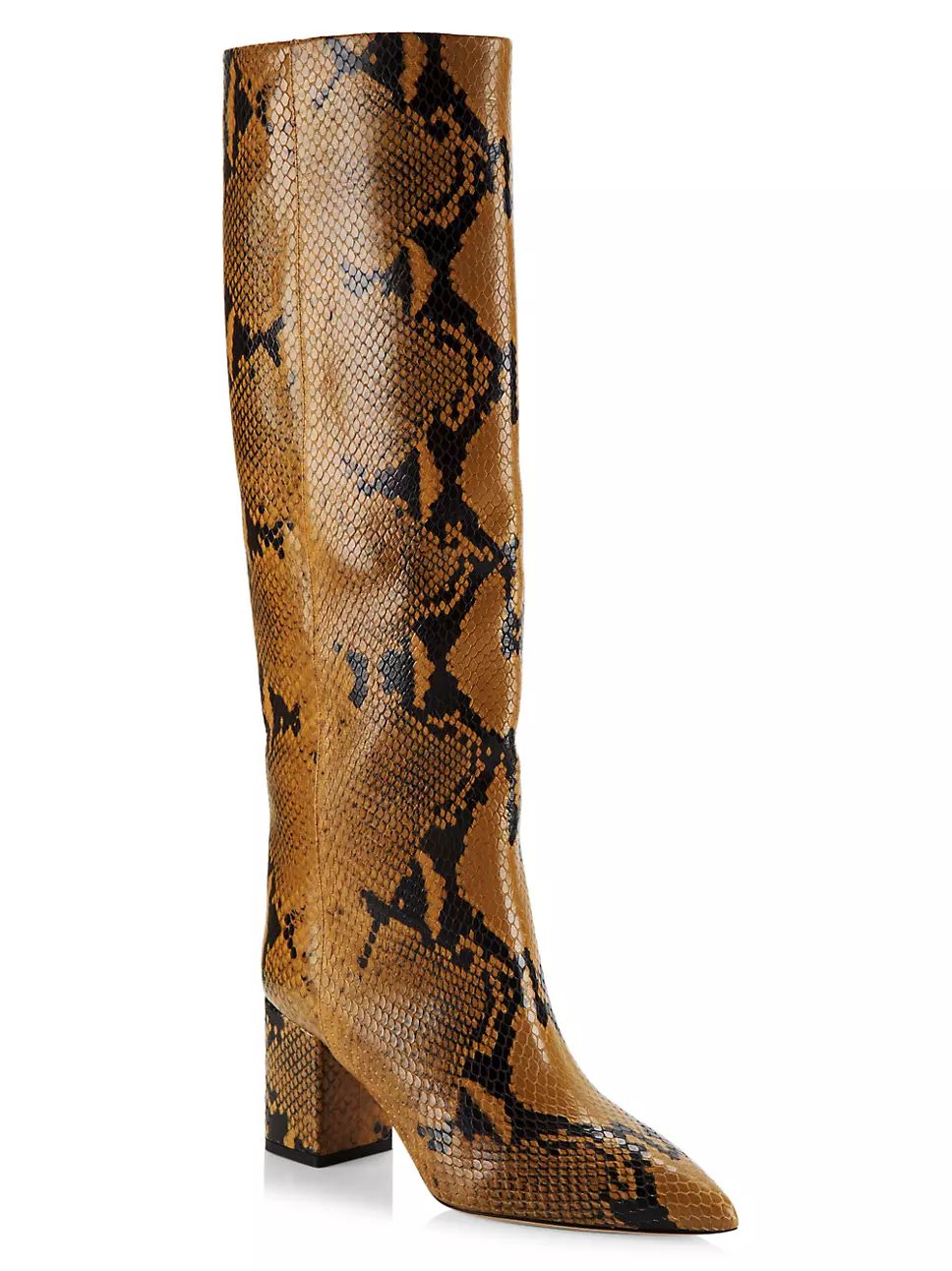 Anja Snake-Effect Leather Knee-High Boots | Saks Fifth Avenue