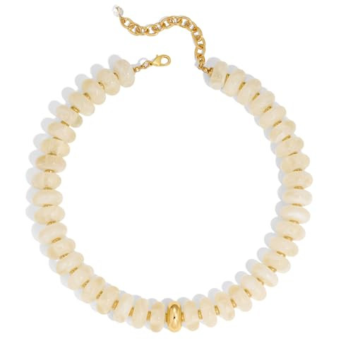 Amazon.com: LILIE&WHITE Mothers Day Gifts for Mom Daughter White Chunky Beaded Necklaces for Wome... | Amazon (US)