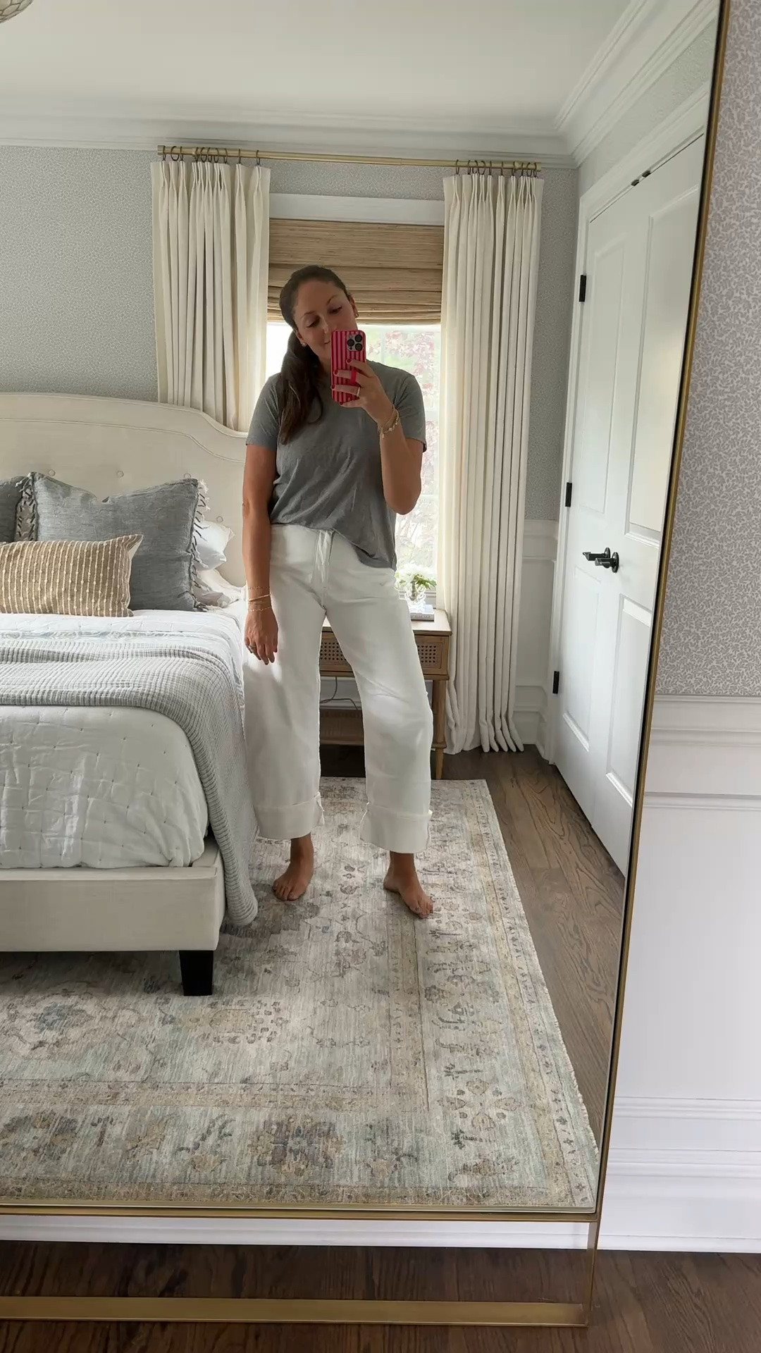 Love these white slim barrel jeans from Pilcro and @Anthropologie ! They’re currently on sale so I had to throw them on quickly to show you — 10/10, I’ll be wearing them all fall long!

#LTKootd #LTKmomlife #LTKSaleAlert