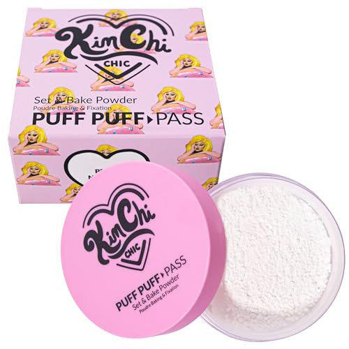 Kimchi Chic Beauty Puff Puff Pass Set and Bake Powder, Loose Face Powder with Extra Fluffy Setting Powder Puff, Soft Lavender Face Makeup for Uneven Skin Tone, 01 lvander | Amazon (US)