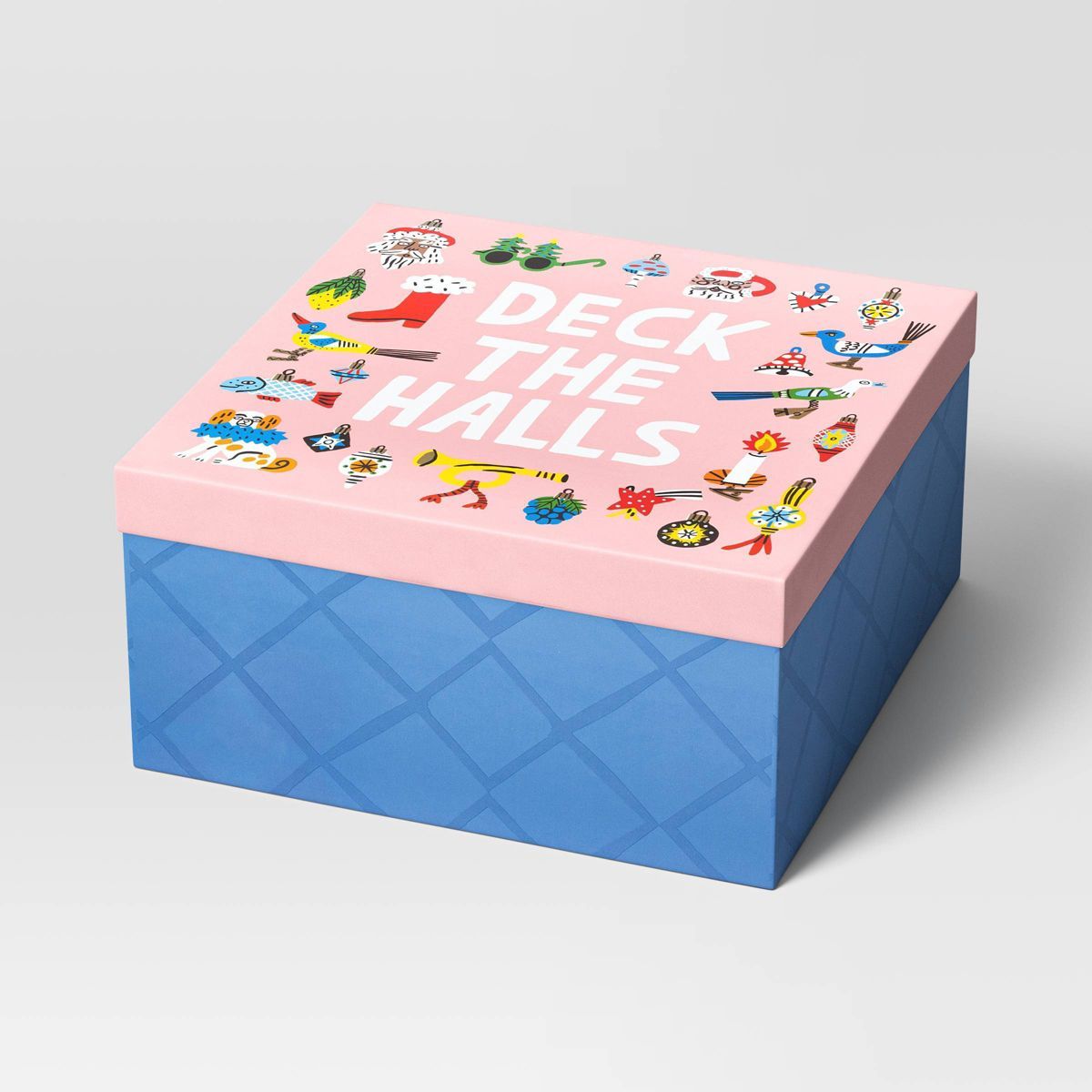 Lucy Kirk 10"x5" 'Deck the Halls' Square Christmas Gift Box - Wondershop™ | Target