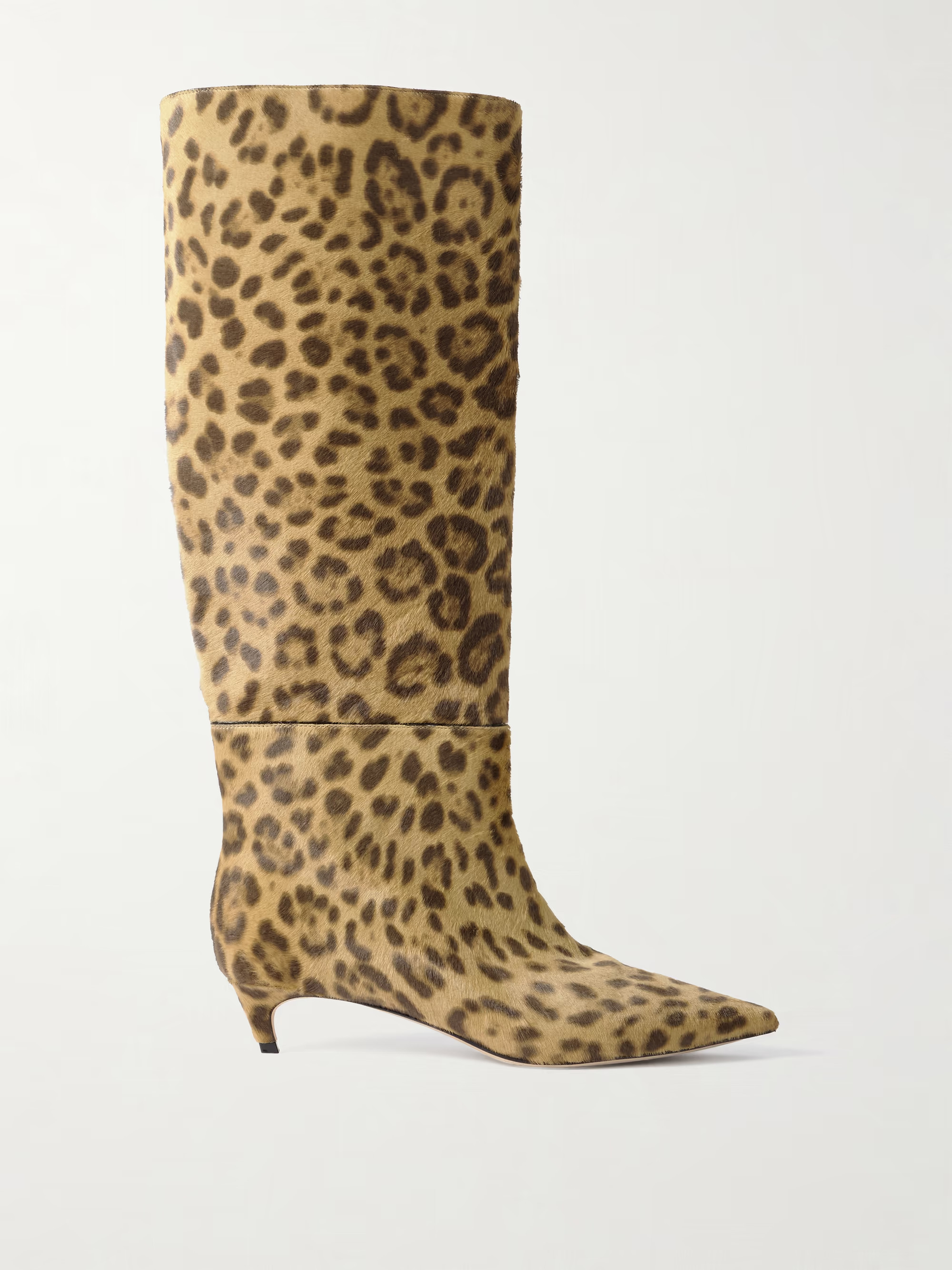 Maxima 35 leopard-print calf hair knee boots | NET-A-PORTER (UK & EU)