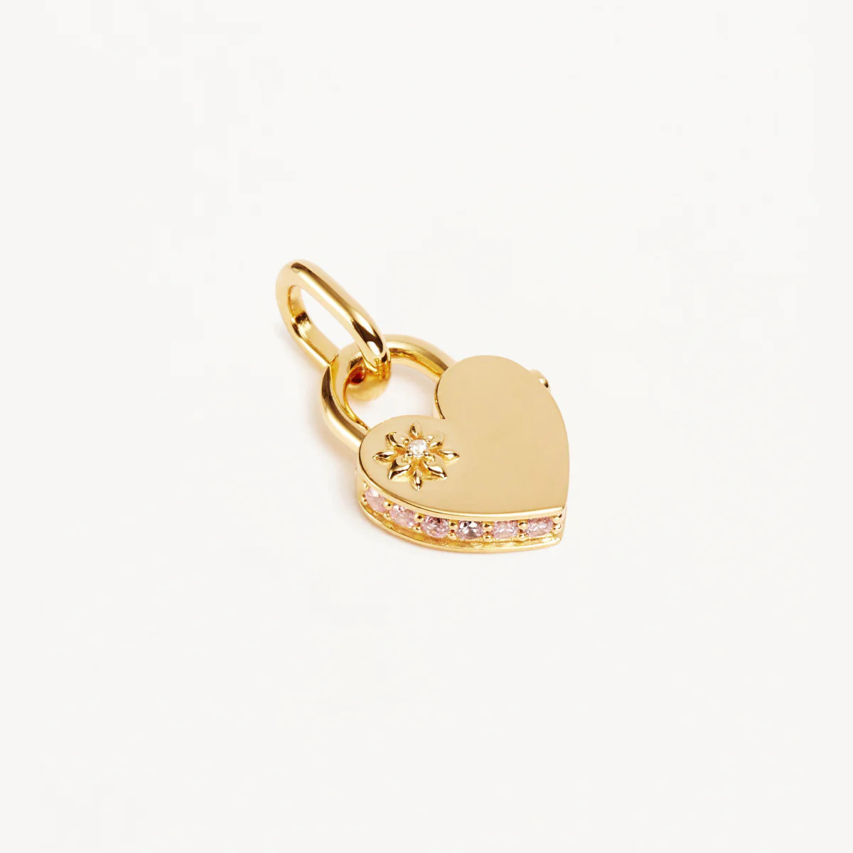 18k Gold Vermeil Connected Hearts Padlock Pendant | By Charlotte