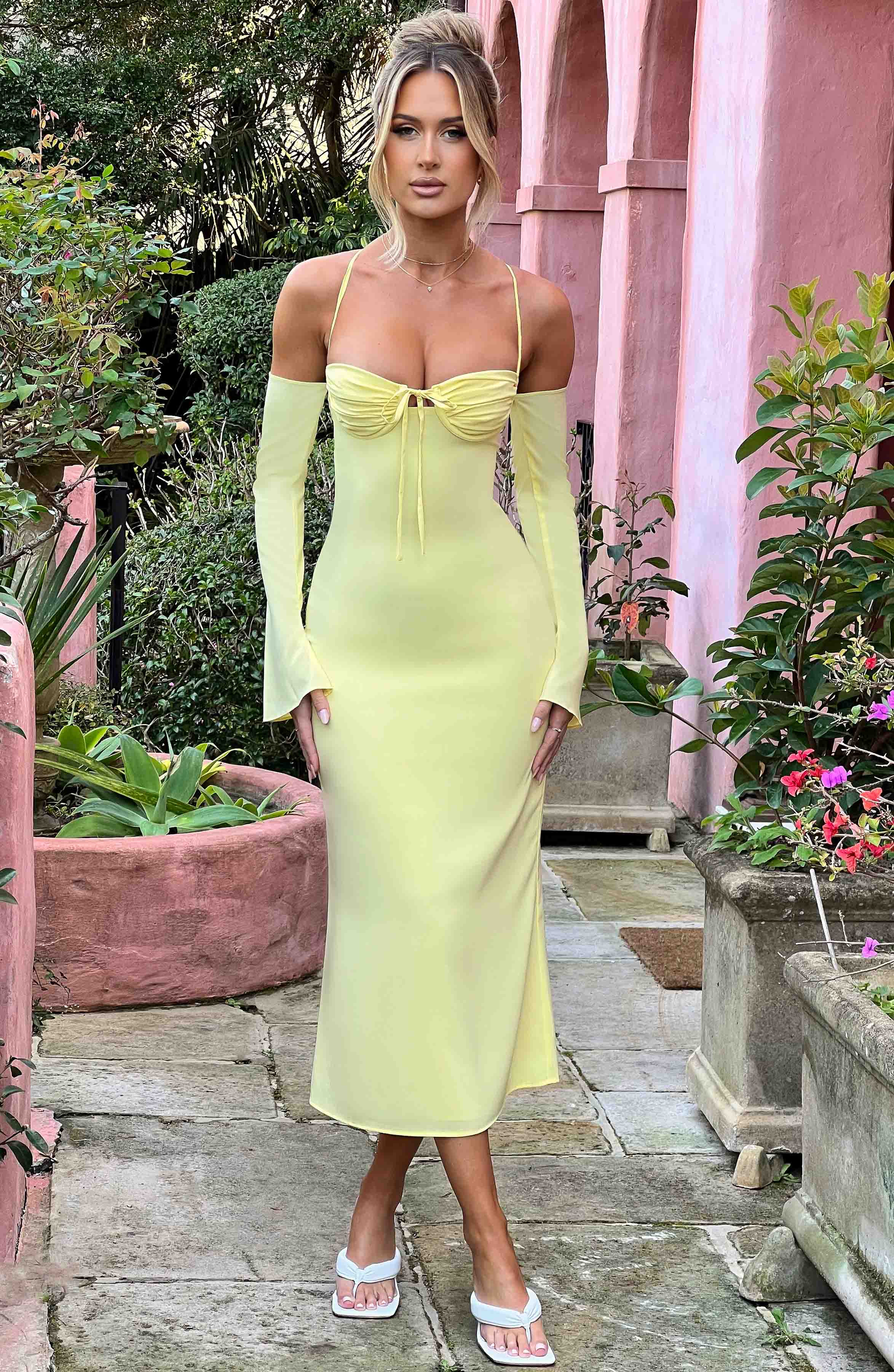 Dulce Midi Dress - Lemon | Babyboo (global)