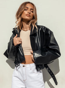 Staten Island Jacket Black | Princess Polly US