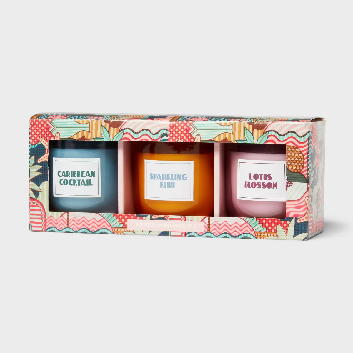 3pk Votive Candle Set - Caribbean Cocktail and Sparkling Kiwi and Lotus Bloom - Room Essentials... | Target