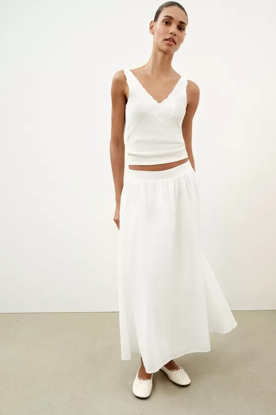 RIBBED LACE TOP | Zara UK