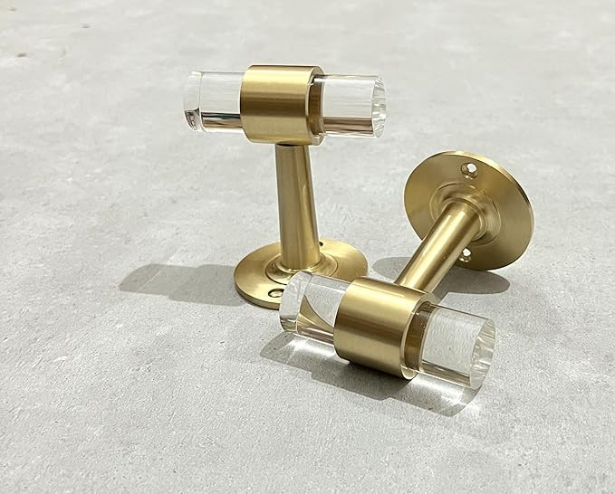 1pc Brass Lucite Robe Hook Handmade Bathroom Kithcen Towel Hook Lucite Brass Coat Hook Hangers St... | Amazon (US)