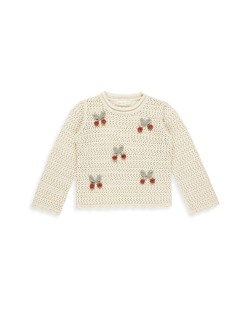 Rylee + Cru Girls' Crochet Knit Cherries Pullover Sweater - Little Kid | Bloomingdale's (US)