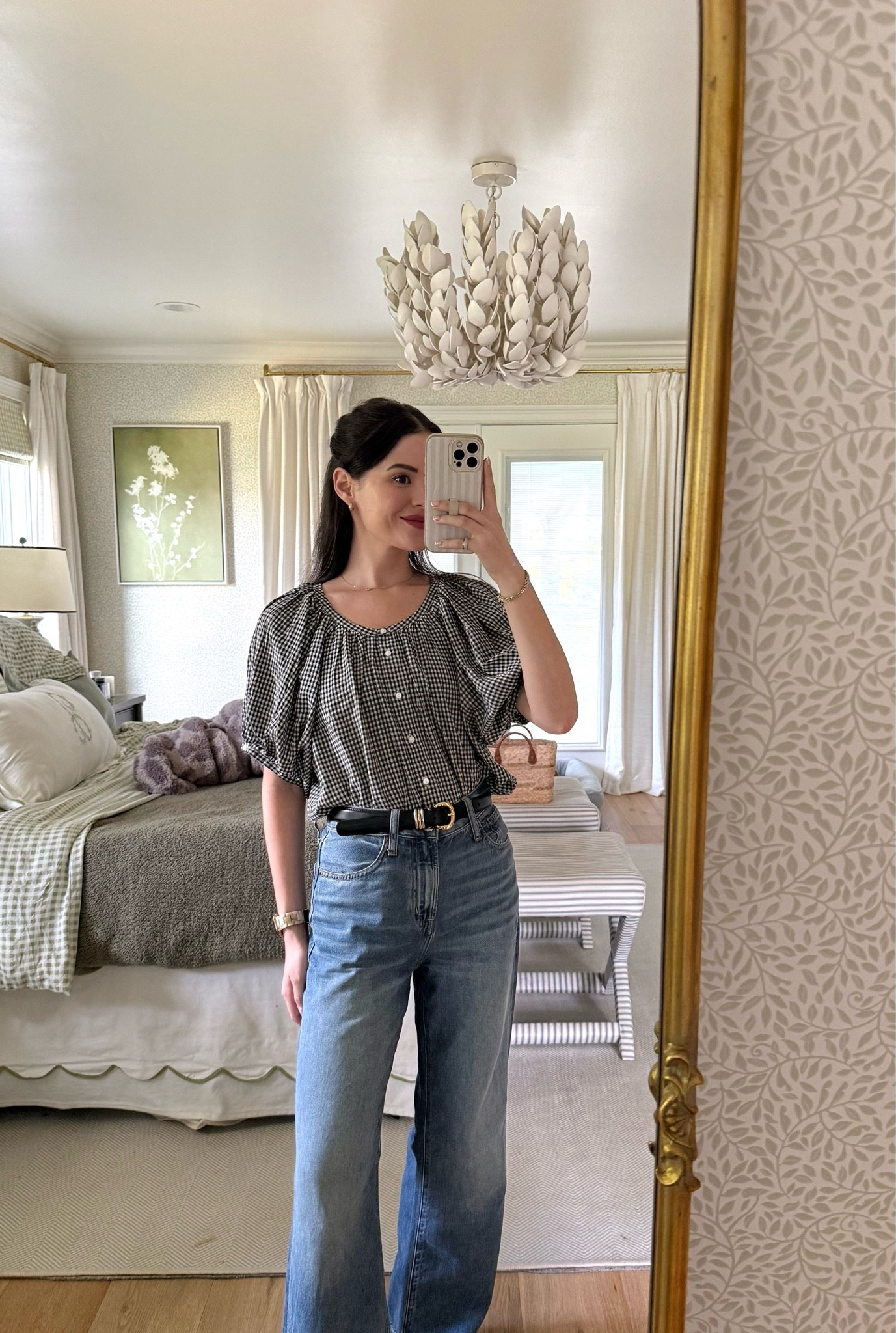 Gingham top and airy denim that can almost be considered sweatpants 👏

#LTKmomlife