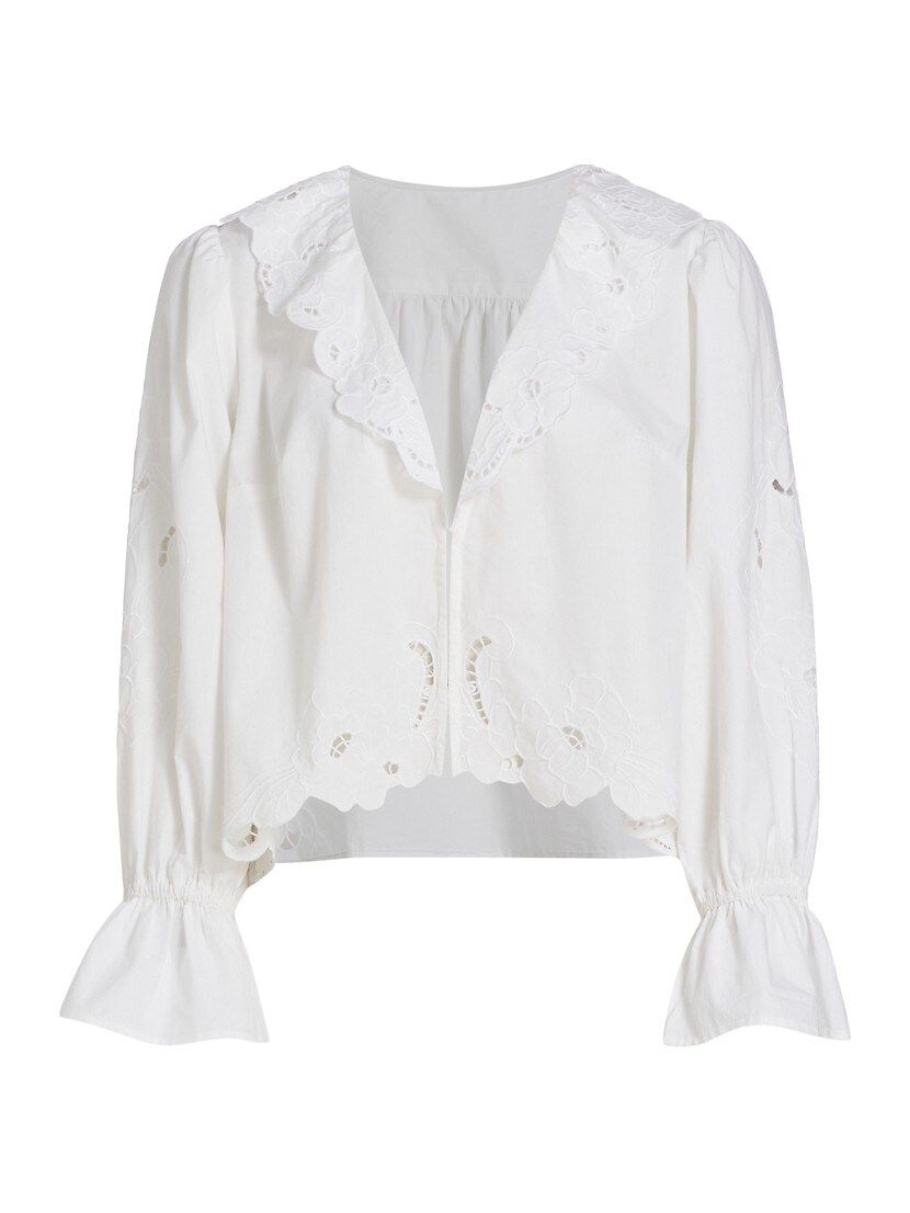 Maisie Cutwork Embroidered Top | Saks Fifth Avenue