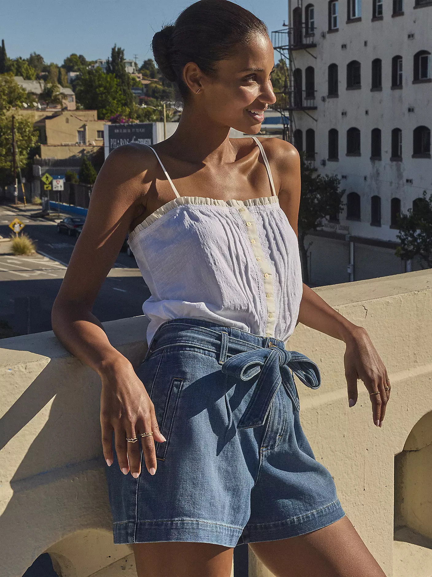 Women's High Rise Denim Bow Short | Lee Jeans
